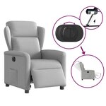 vidaXL Fauteuil inclinable électrique gris nuage tissu