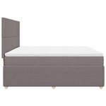 vidaXL Sommier à lattes de lit avec matelas Taupe 180x200 cm Tissu