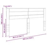 vidaXL Tête de lit Gris béton 200 cm Bois d'ingénierie