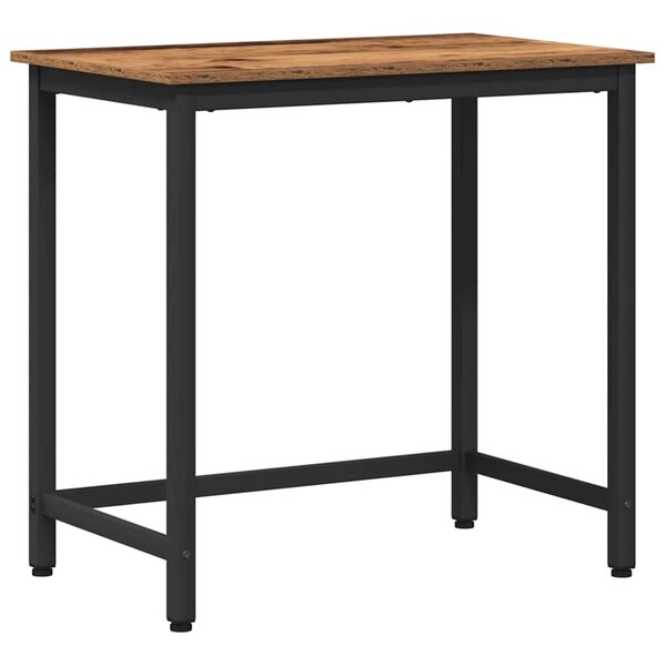 vidaXL table Bois ancien 100 x 50 x 76 5 cm Bois d'ingénierie et acier