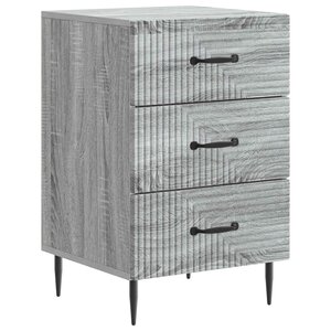 vidaXL Cabinet de chevet avec tiroir Sonoma gris 43 x 41 x 66 5 cm