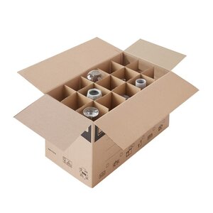 Pack and Move - Lot 255 croisillons de calage avec carton - Pour verres et bouteilles -55 x 30 x 30 cm -Carton renforcé