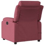 vidaXL Fauteuil de massage inclinable électrique Rouge bordeaux Tissu