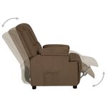 vidaXL Fauteuil inclinable marron tissu microfibre