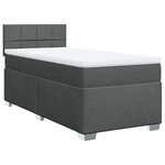 vidaXL Sommier à lattes de lit et matelas Gris foncé 90x190 cm Tissu