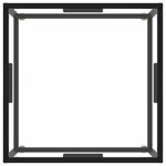 vidaXL Table basse Noir avec verre trempé 60x60x35 cm