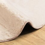 vidaXL Tapis HUARTE à poils courts doux et lavable beige Ø 160 cm