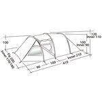 Easy camp tente spirit 300 3 places rustique vert