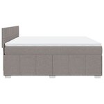 vidaXL Sommier à lattes de lit avec matelas Taupe 180x200 cm Tissu