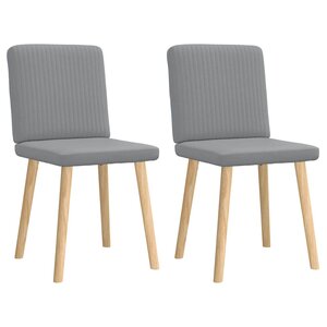vidaXL Chaises à manger lot de 2 gris clair tissu