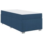 vidaXL Cadre de lit avec matelas Bleu 80 x 200 cm tissu
