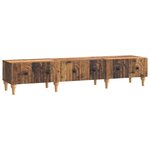 vidaXL Meuble TV Bois ancien 147 x 34 5 x 30 cm Bois d'ingénierie