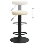 vidaXL Tabourets de bar lot de 2 crème velours