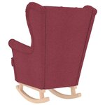 vidaXL Chaise à bascule rouge bordeaux 74x90x102 cm tissu