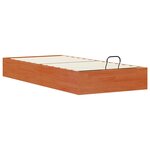 vidaXL Cadre de lit ottoman avec rangement Brun Ciré 80 x 200 cm