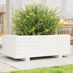 vidaXL Jardinière blanc 70x40x26 5 cm bois de pin massif
