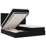 VidaXL Cadre de lit ottoman avec matelas noir 200x200cm velours