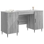 vidaXL Bureau Sonoma gris 142 5 x 50 x 75 cm Bois d'ingénierie