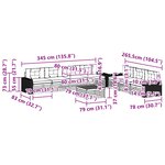 vidaXL Ensemble de canapés d'extérieur 8 Pièces Naturel et Anthracite