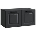 vidaXL Meuble TV mural Noir 59 5 x 31 x 30 cm Bois d'ingénierie