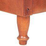 vidaXL Chaise cabriolet marron cuir véritable