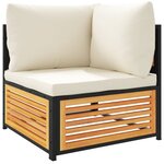 vidaXL Salon de jardin avec coussins 6 Pièces bois d'acacia solide