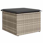 vidaXL Ensemble de canapé de jardin avec coussin 9 Pièces Beige et gris