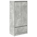 vidaXL Armoire avec tiroir gris béton 55 5x34x119 5 cm bois ingénierie