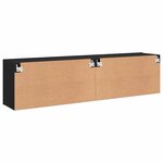 vidaXL Meubles TV muraux 2 Pièces noir 80x30x41 cm