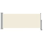 vidaXL Auvent latéral rétractable de patio 100 x 300 cm Blanc cassé