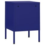 Vidaxl tables de chevet 2 pièces bleu marine 35x35x51 cm acier