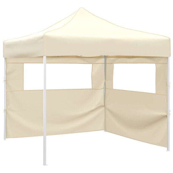 vidaXL Tente pliable avec 2 parois 291x291x315 cm Crème