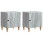 vidaXL Cabinet de chevet 2 Pièces Sonoma gris 43 x 34 5 x 50 cm