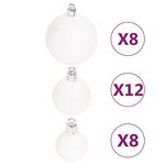 vidaXL Ensemble de boules de Noël 108 Pièces Rouge et blanc