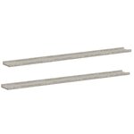 vidaXL Étagères murales 2 Pièces Gris béton 115x9x3 cm