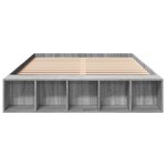 vidaXL Cadre de lit sonoma gris 150x200 cm bois d'ingénierie