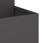 Jardinière vidaXL 80x80x60 cm Acier Noir
