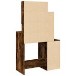 vidaXL Coiffeuse avec armoire chêne fumé 80x35x132 cm