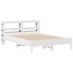 vidaXL Cadre de lit sans matelas blanc 140x200 cm bois de pin massif