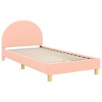 vidaXL Cadre de lit pour enfants avec tête de lit Rose 80 x 200 cm