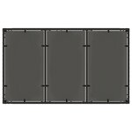 Ensemble de salle à manger de jardin de 7 pièces avec coussins en poly rattan noir