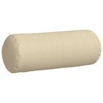 vidaXL Coussins d'accent 2 Pièces Crème Ø 25 x 70 cm tissu