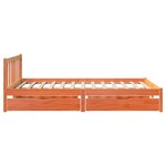 vidaXL Cadre de lit sans matelas cire marron 120x200cm bois pin massif