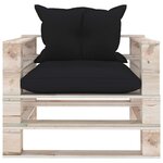 Vidaxl salon de jardin palette 6 pièces avec coussins bois de pin