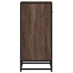 vidaXL Buffet chêne marron 35 5x35x76 cm bois d'ingénierie et métal