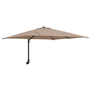 vidaXL Parasol de jardin Taupe 248 5 x 247 5 x 160 cm