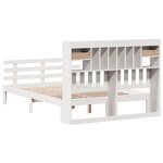 vidaXL Lit bibliothèque sans matelas blanc 140x200 cm bois pin massif