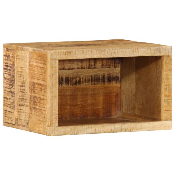 vidaXL Cabinet de chevet mural 40x30x25 cm Bois massif Manguier brut
