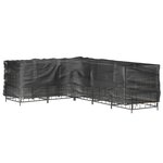 vidaXL Housses de salon de jardin en forme de L 2 Pièces 16 œillets