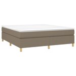 vidaXL Sommier à lattes de lit avec matelas Taupe 180x200 cm Tissu